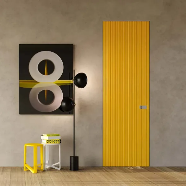 Porta Moderna filo muro Millerighe Laccato Opaco RAL
